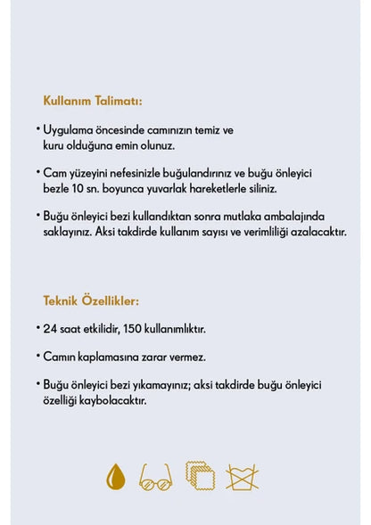 Seiko Buğu Önleyici Gözlük Bezi (Temizleme Spreyi ve Mikrofiber Bez Hediyeli)
